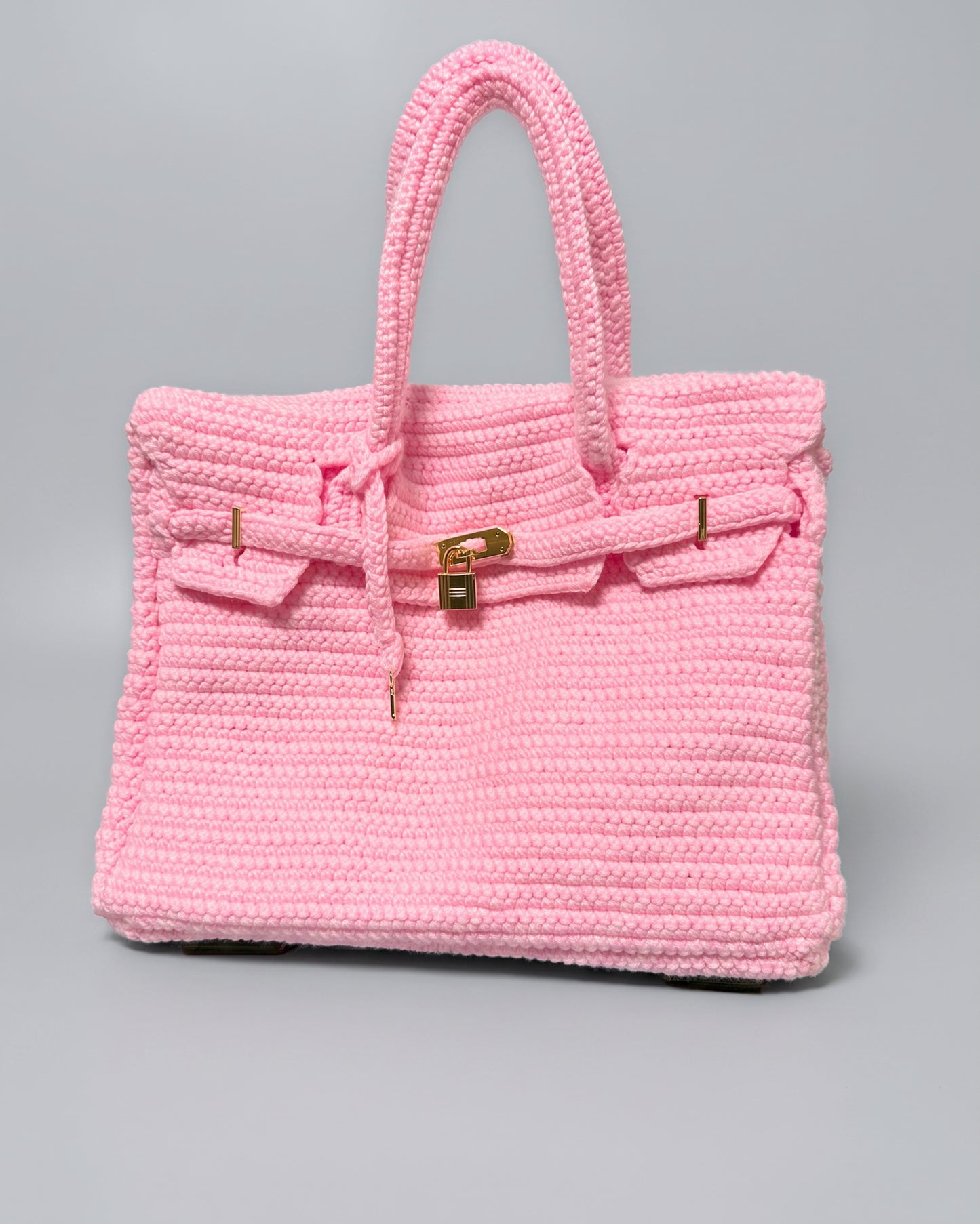 The Pink Luxe Birkin 35 Inspired Crochet Bag