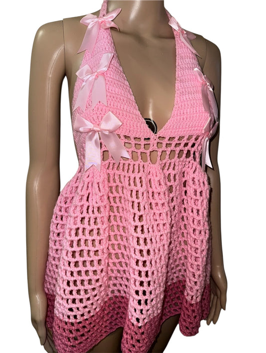 Mesh Baby Doll Dress