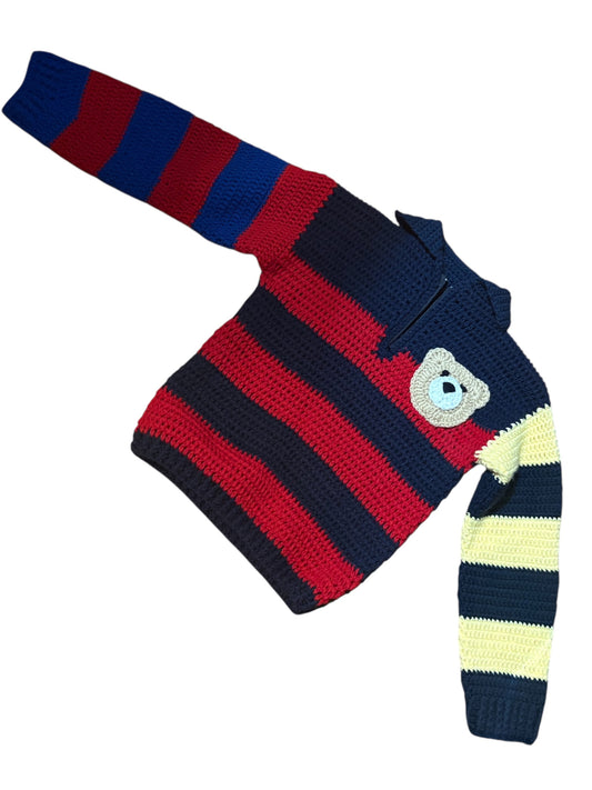 Patch Play Pull Over Sweater